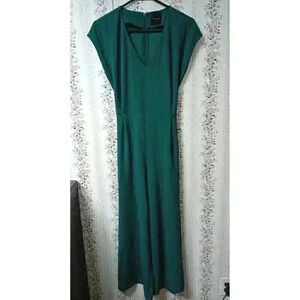 ALEX MARIE Green Jumpsuit Size 6 Zip Up Short Sleeve